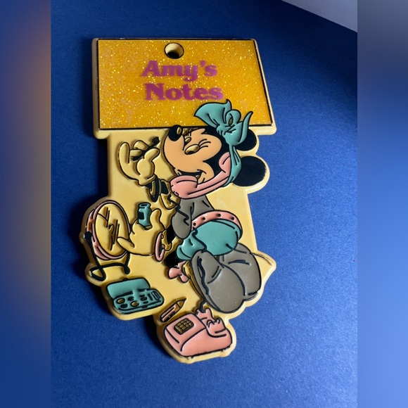 Vintage Refrigerator Magnet Disney Minnie Mouse Amy’s Notes Personalized - Picture 1 of 4